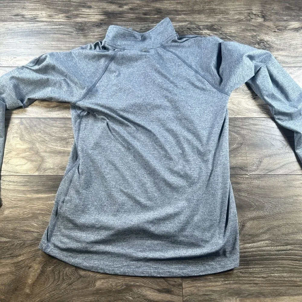 Nike Running Shirt Womens Medium Gray 1/4‎ Zip Element Gym Training Athleisure